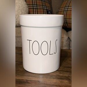 Rae Dunn Collection by Magenta Kitchen Utensil Holder/Crock TOOLS (white)